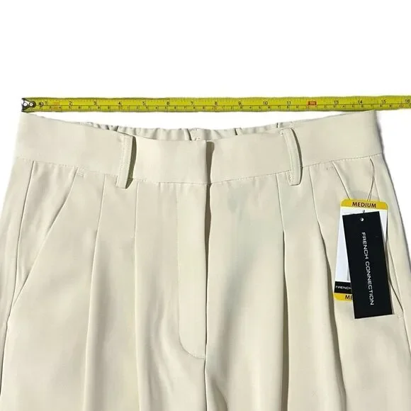 French Connection Women's Wide Leg Trouser Tan Size Medium - Picture 8 of 16